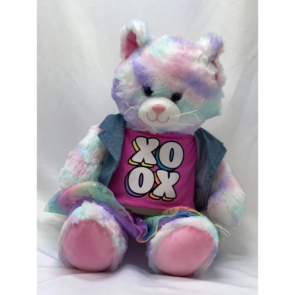 Build A Bear Workshop Plush Pastel Swirl Kitty Cat 16